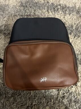 Freshly Picked Breast Pump Diaper Bag Backpack - wipeable v leather neoprene